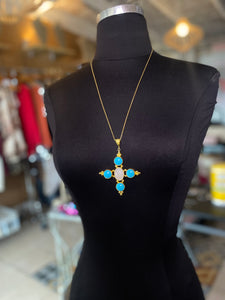 Stone Cross Necklace