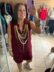 SanSe Romper Burgundy