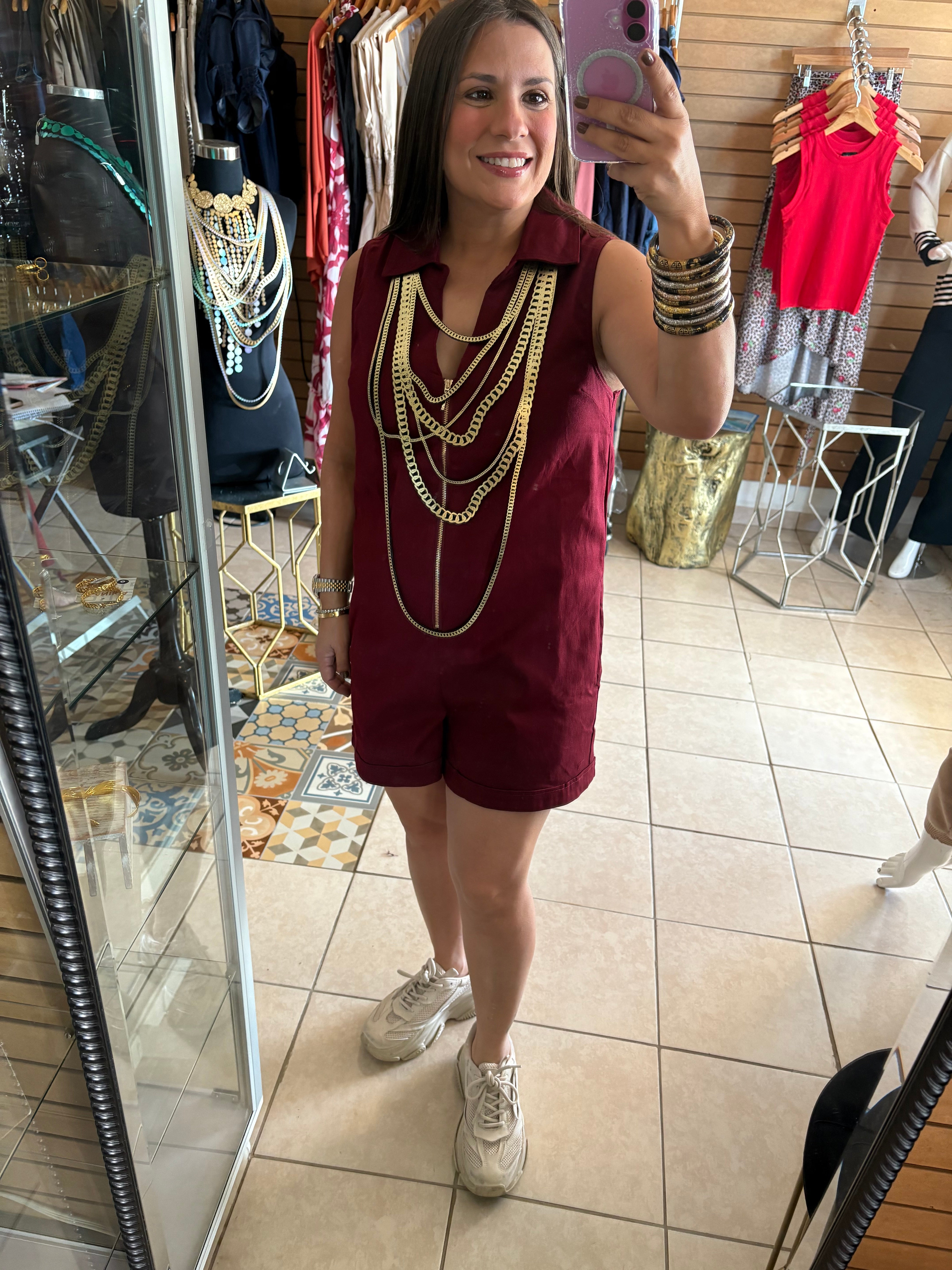 SanSe Romper Burgundy