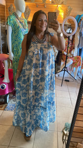 Eyelet Baby Blue Maxi