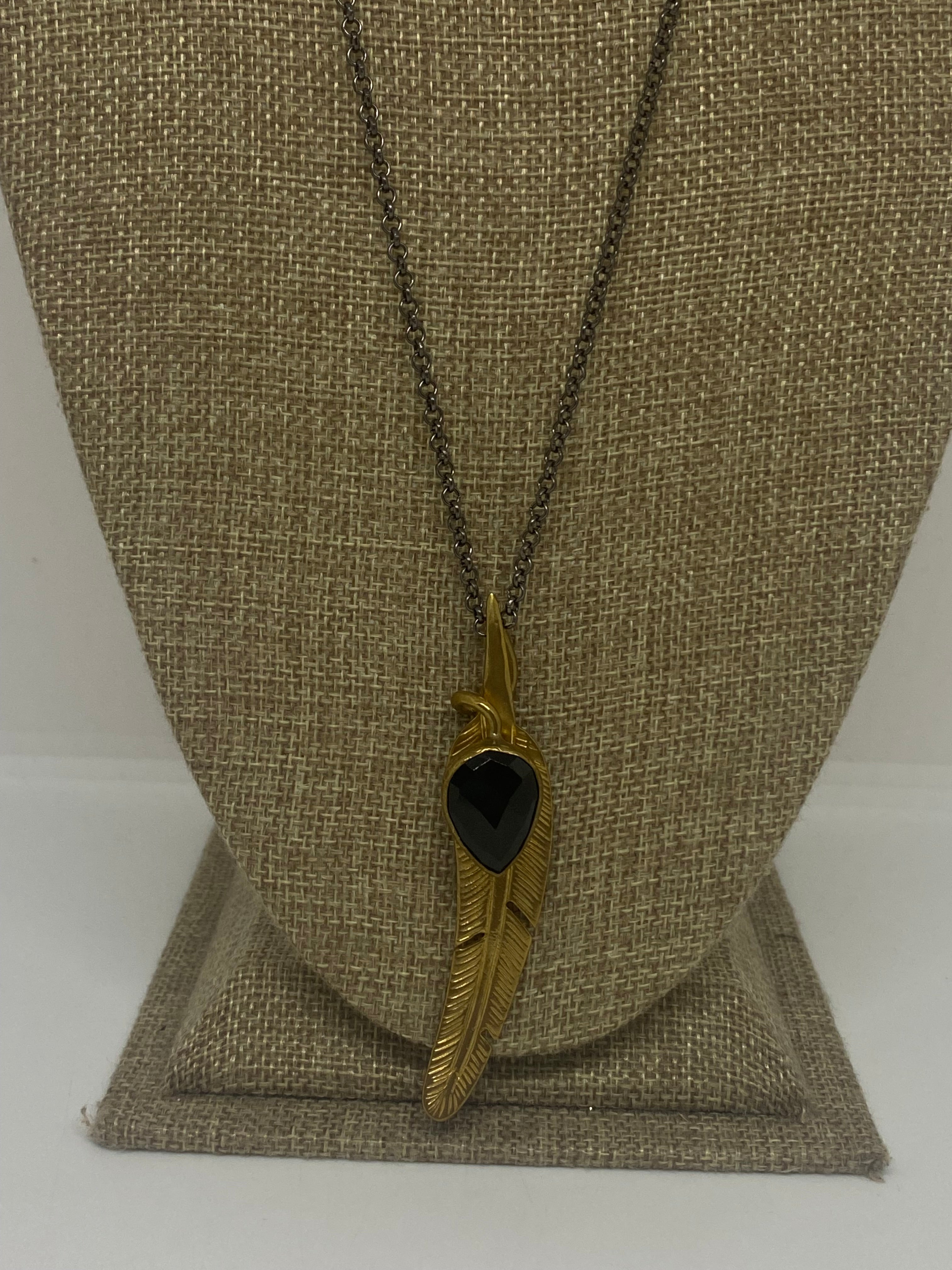 Feather Stone Necklace